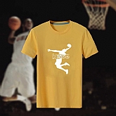 Men's Kobe Bryant Fresh Logo Yellow Short Sleeve T-Shirt FengYun,baseball caps,new era cap wholesale,wholesale hats